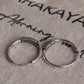 Sterling silver oxidised hoops with detailed wire wrap