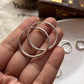Plain 925 silver hoop earrings  