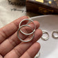 Everyday wear hoop earrings in plain sterling silver