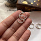 Plain ball 925 sterling silver hoop earrings  