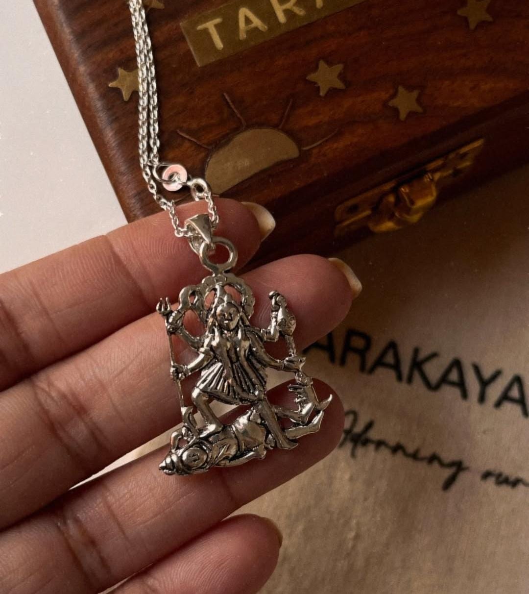 Sacred Kali Maa Shiv Ji symbol pendant in 925 Sterling Silver