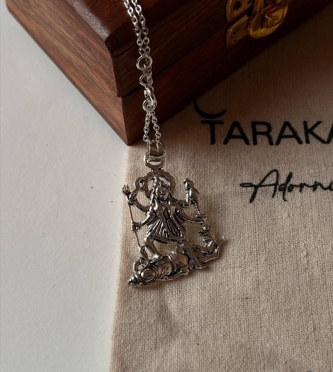 925 Sterling Silver pendant with Kali Maa and Shiv Ji design