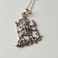 Handcrafted Kali Maa Shiv Ji pendant in 925 sterling silver  