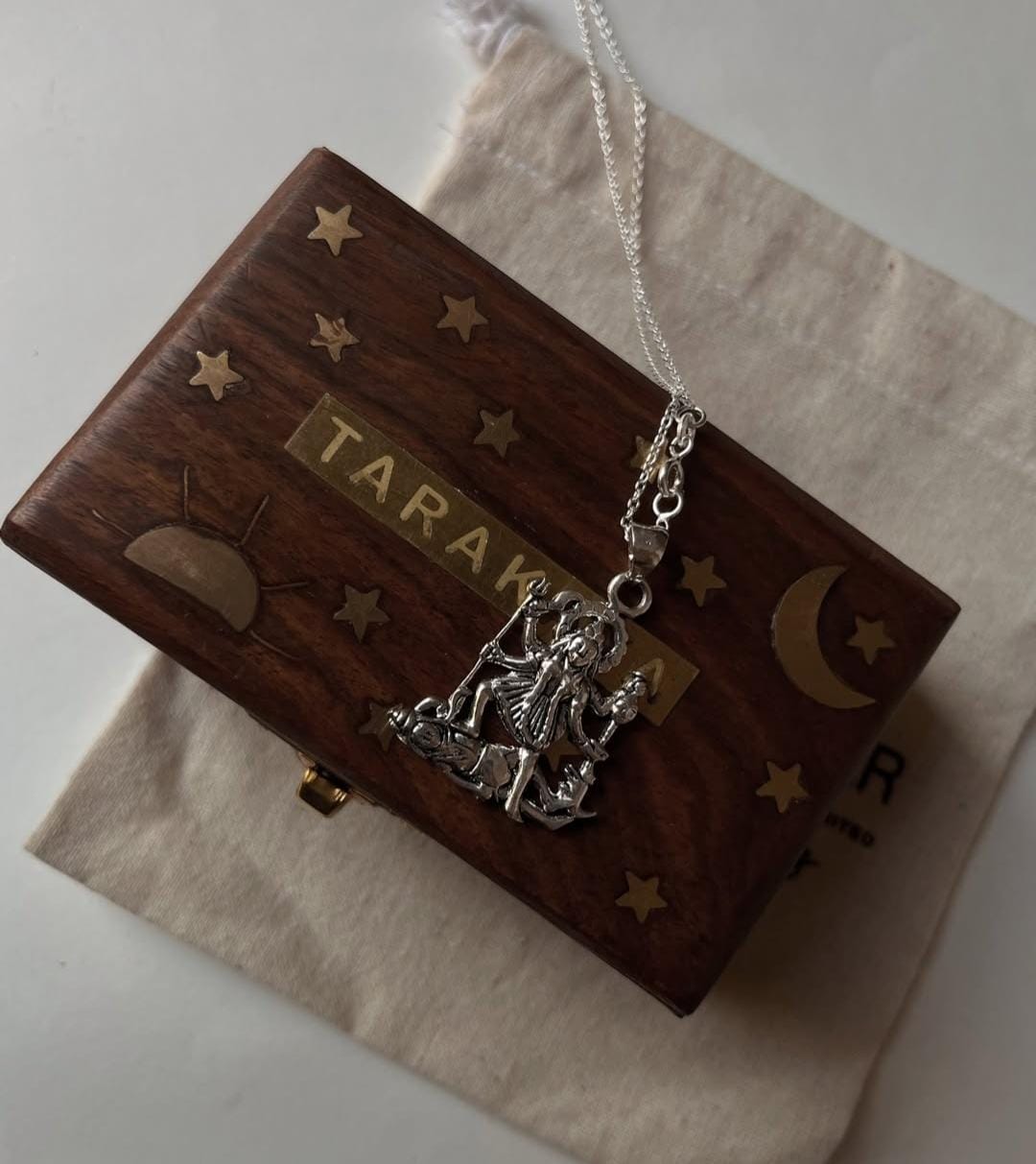 925 Sterling silver Kali Maa and Shiv Ji pendant necklace  