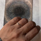 Minimalist V-shaped silver stacking ring  