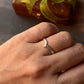 Layering V ring in 925 silver with minimalist design  