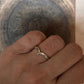  Geometric V-shape stackable silver ring  