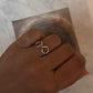 Sterling silver ring with infinity twist design  