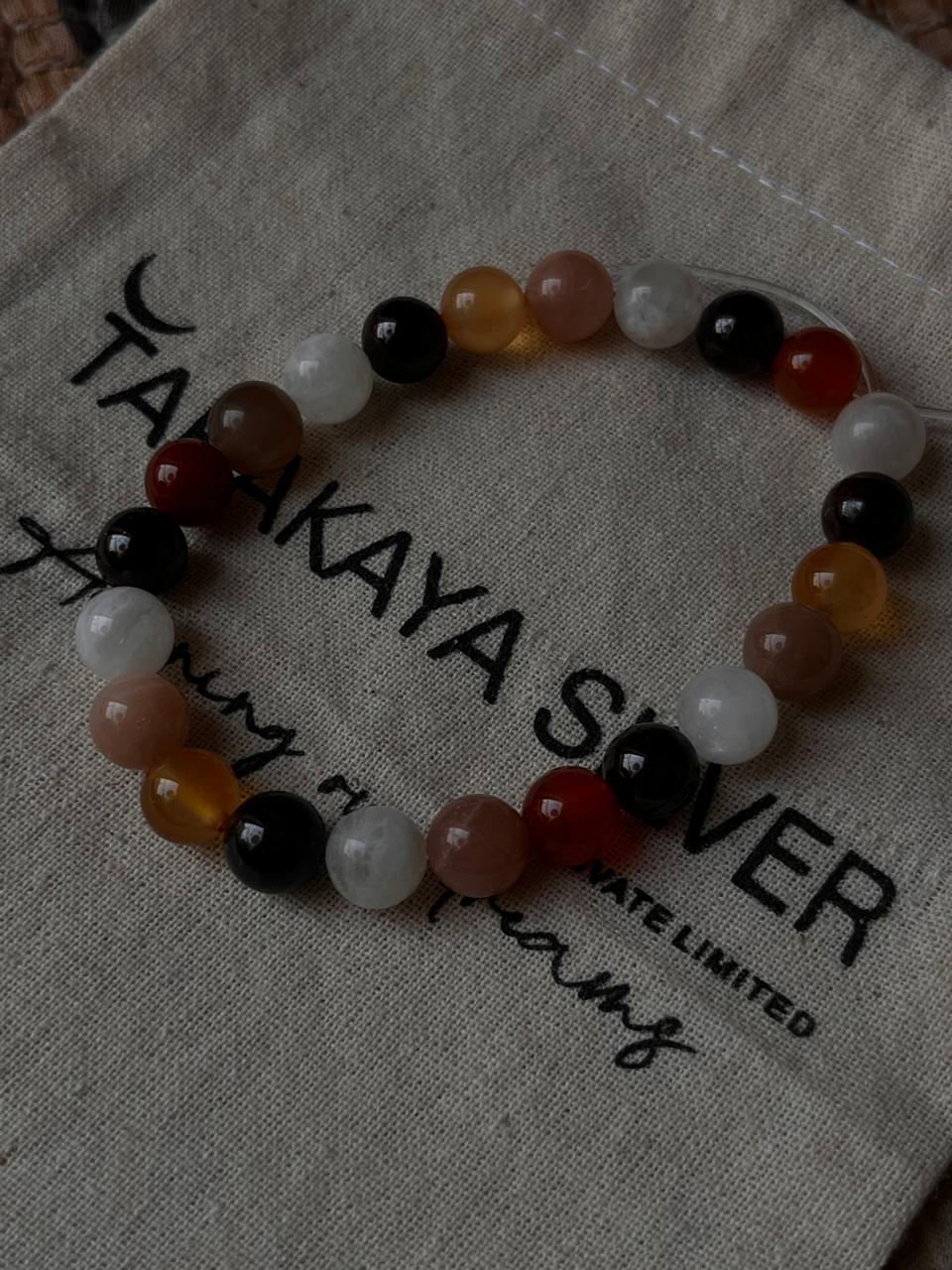 Handmade healing bracelet for hormonal wellness and PCOD relief  