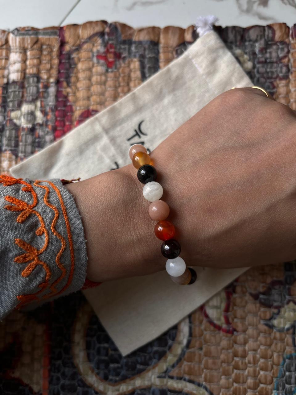 Natural crystal bracelet for PCOD and hormonal balance