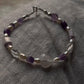 Rose quartz heart silver bracelet for love and emotional healing  