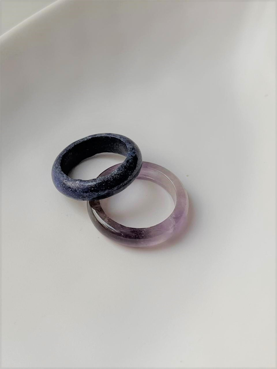 Amethyst & Lapis Lazuli Stack Set Crystal Band