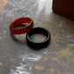 Spiritual gemstone stack rings with carnelian and agate