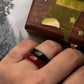 Carnelian and black agate stackable crystal bands  