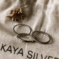 Small dot, textured band, and classic rope stack set silver ring  
