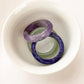 Crystal band stack set with amethyst, aventurine, and lapis lazuli