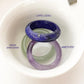 Amethyst, green aventurine, and lapis lazuli stack set crystal band 