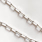Paper Clip Neck Silver Chain