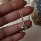 Heart-shaped 925 silver charm for necklace