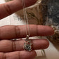 Handcrafted Silver Necklace with Vintage Rose Design  