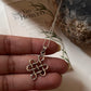 Sterling Silver Big Karma Celtic Knot Necklace for Women  