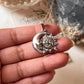 Big Sun Moon Pendant Necklace in Sterling Silver