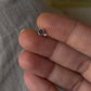 Blue Cz Screw Back Minimal 925 Sterling Silver Nose Pin