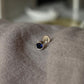 Blue Cz Screw Back Minimal 925 Sterling Silver Nose Pin