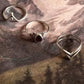 Garnet gemstone stackable rings in sterling silver with Lotus design