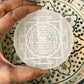 Selenite charging plate with sacred geometry Shree Yantra