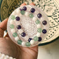 Sacred Shree Yantra symbol on selenite charging plate