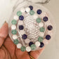 Selenite charging plate for energy healing with Shree Yantra