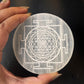 Selenite charging plate with Shree Yantra design