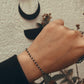Nazariya Black Spinel 2mm Handcrafted 925 Sterling Silver Bracelet  