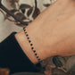 Handmade 2mm Black Spinel Bead Nazariya Bracelet Silver 925
