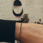 Traditional Black Spinel Nazariya Bracelet in Sterling Silver 925  