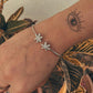 Unique Double Star Cubic Zirconia Kada in Adjustable Sterling Silver  
