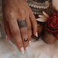 Tribal Braided & Balinese Stack Set 925 Sterling Silver Ring