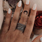 Tribal Braided & Balinese Stack Set 925 Sterling Silver Ring