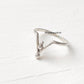 Citrine Lotus & V Tribey Stack Set 925 Sterling Silver Ring