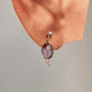Amethyst Tumble Pearl Ball 925 Sterling Silver Studs