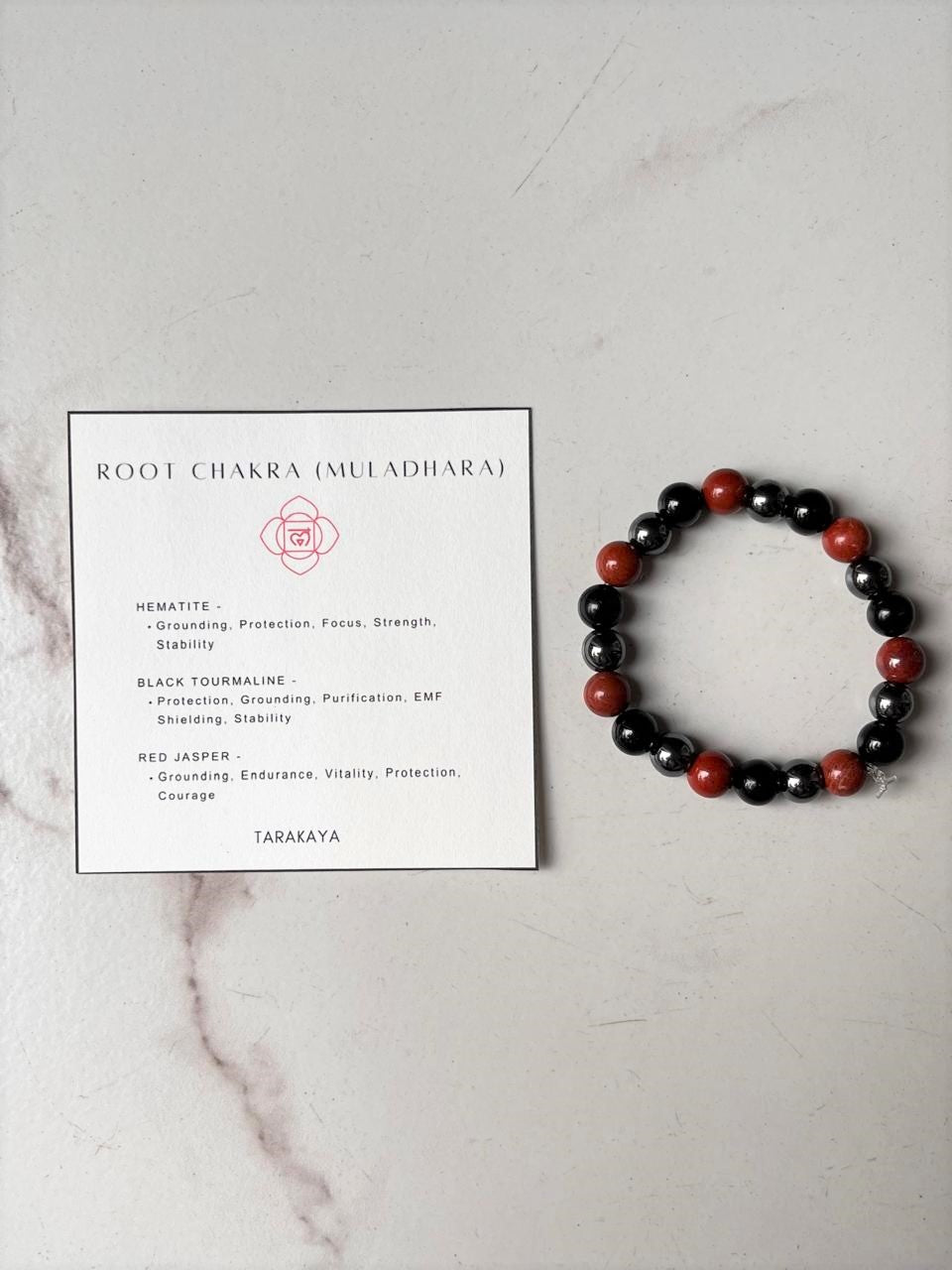 Root Chakra (Muladhara) 8mm Natural Crystal Bracelet