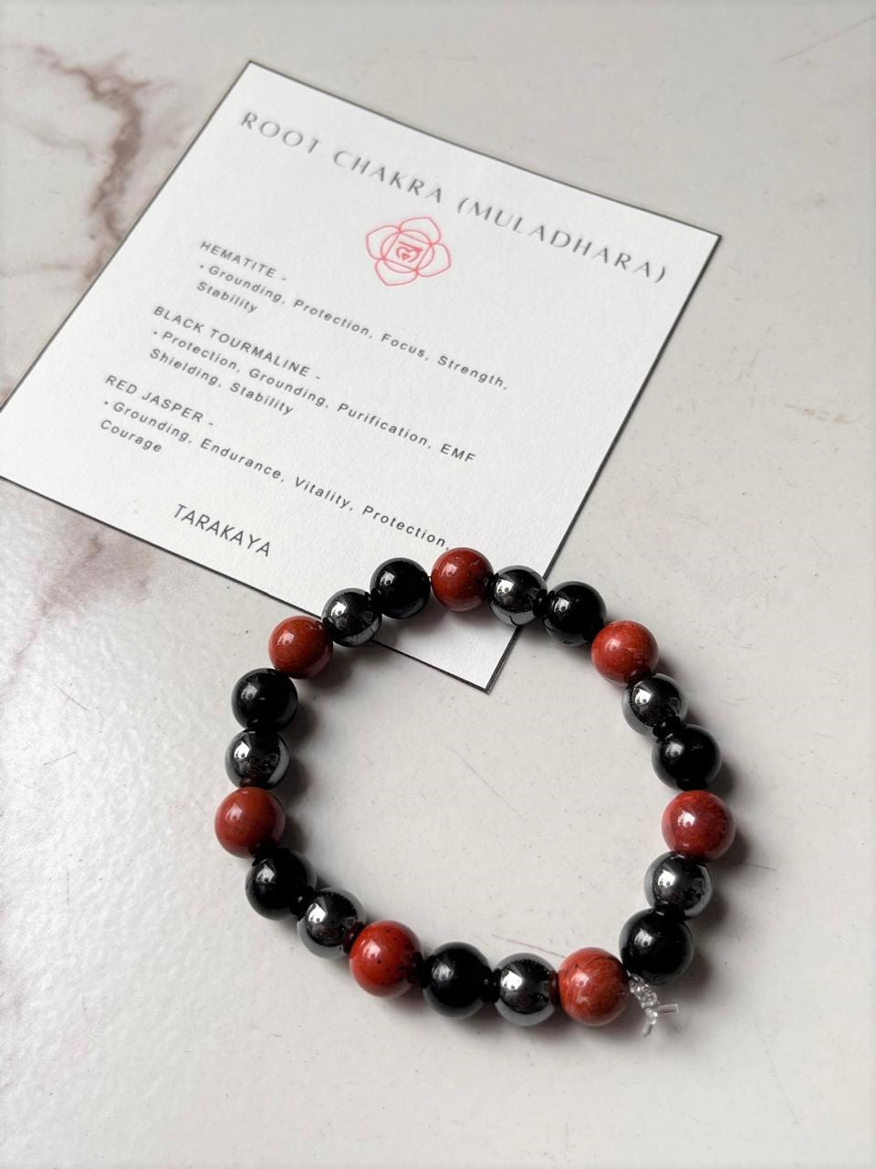 Root Chakra (Muladhara) 8mm Natural Crystal Bracelet