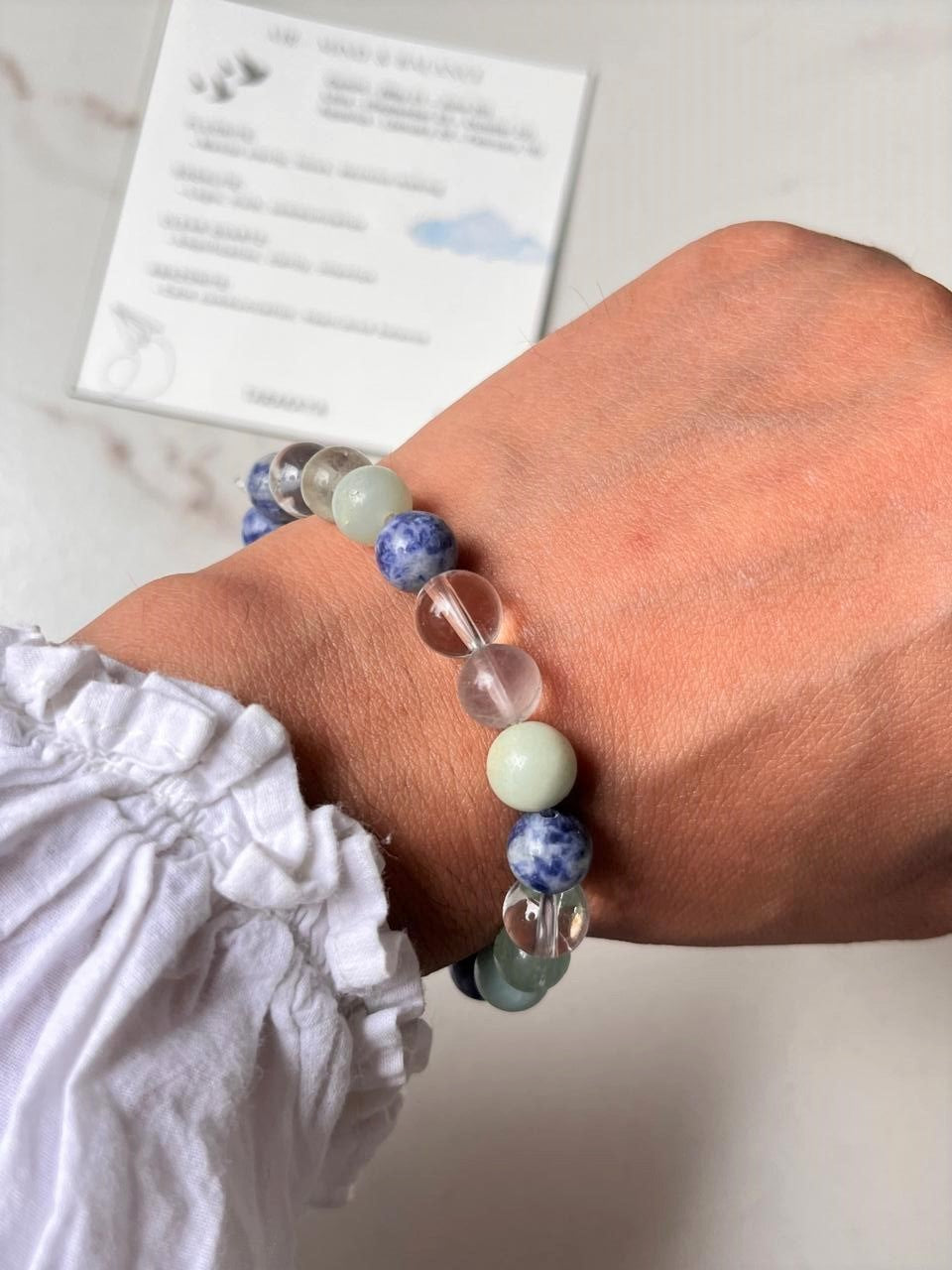 Air- Mind & Balance 8mm Natural Crystal Bracelet