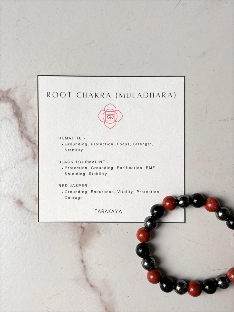 Root Chakra (Muladhara) 8mm Natural Crystal Bracelet