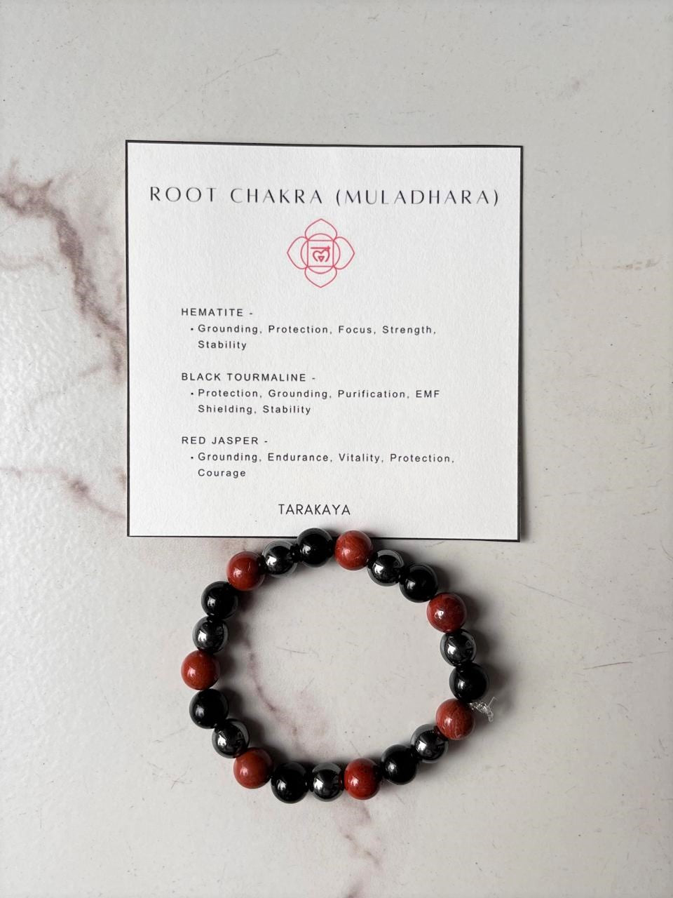 Root Chakra (Muladhara) 8mm Natural Crystal Bracelet
