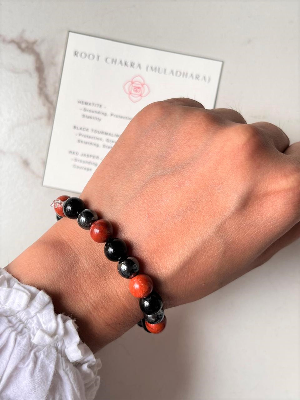 Root Chakra (Muladhara) 8mm Natural Crystal Bracelet