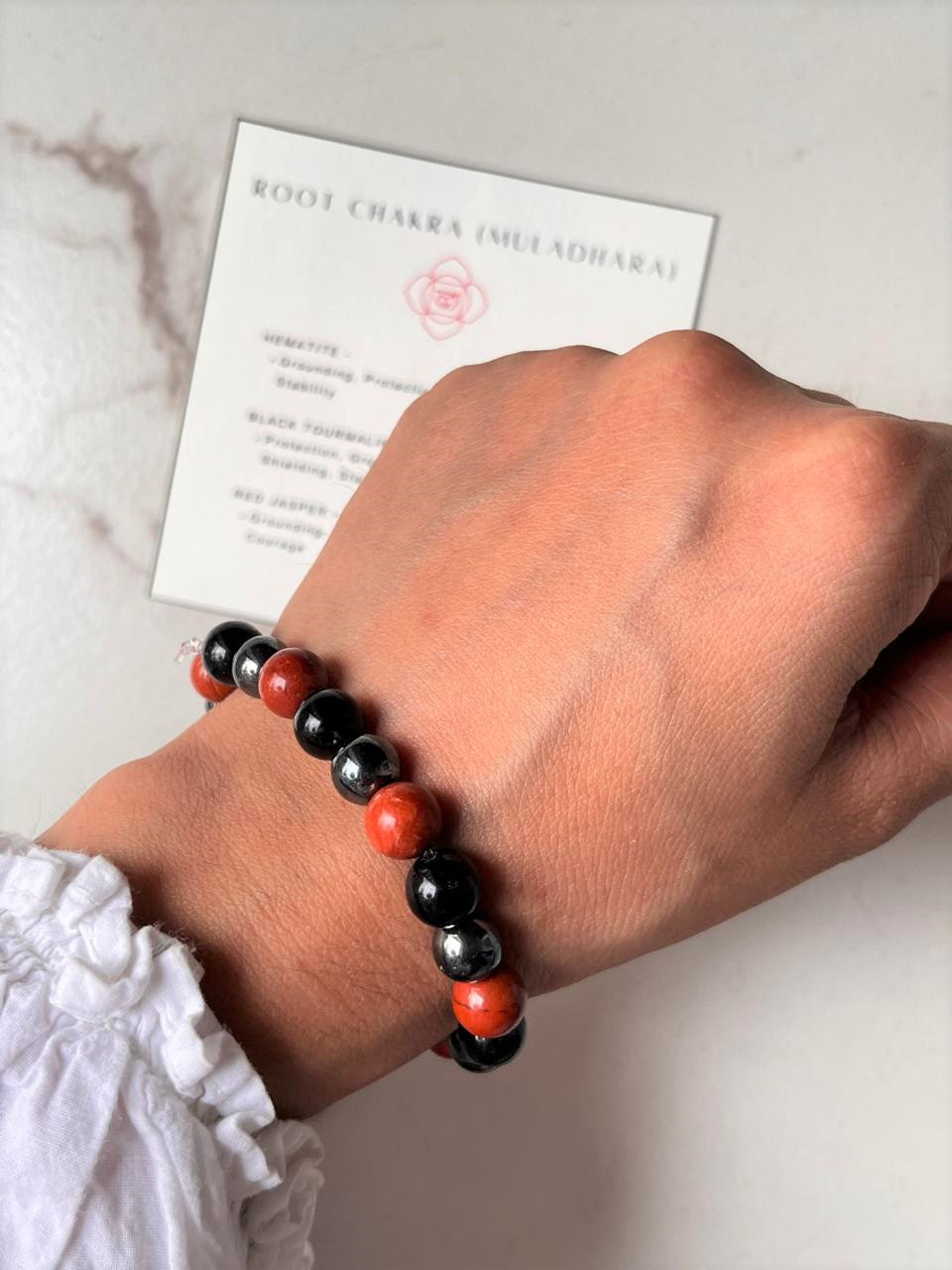 Root Chakra (Muladhara) 8mm Natural Crystal Bracelet