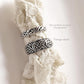 Medium, Thick Vintage Motif Stack Set Couple 925 Sterling Silver Ring