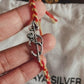 Om Trishul / Shiv Shakti Reusable Charm Handcrafted 925 Sterling Silver Rakhi